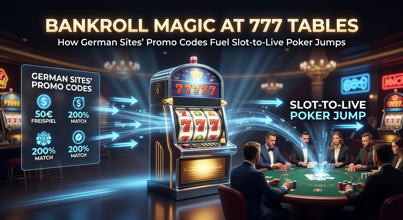 Live-Poker-Tisch bei 777 mit Promo-Code-Anzeige auf dem Screen, illustriert den nahtlosen Übergang