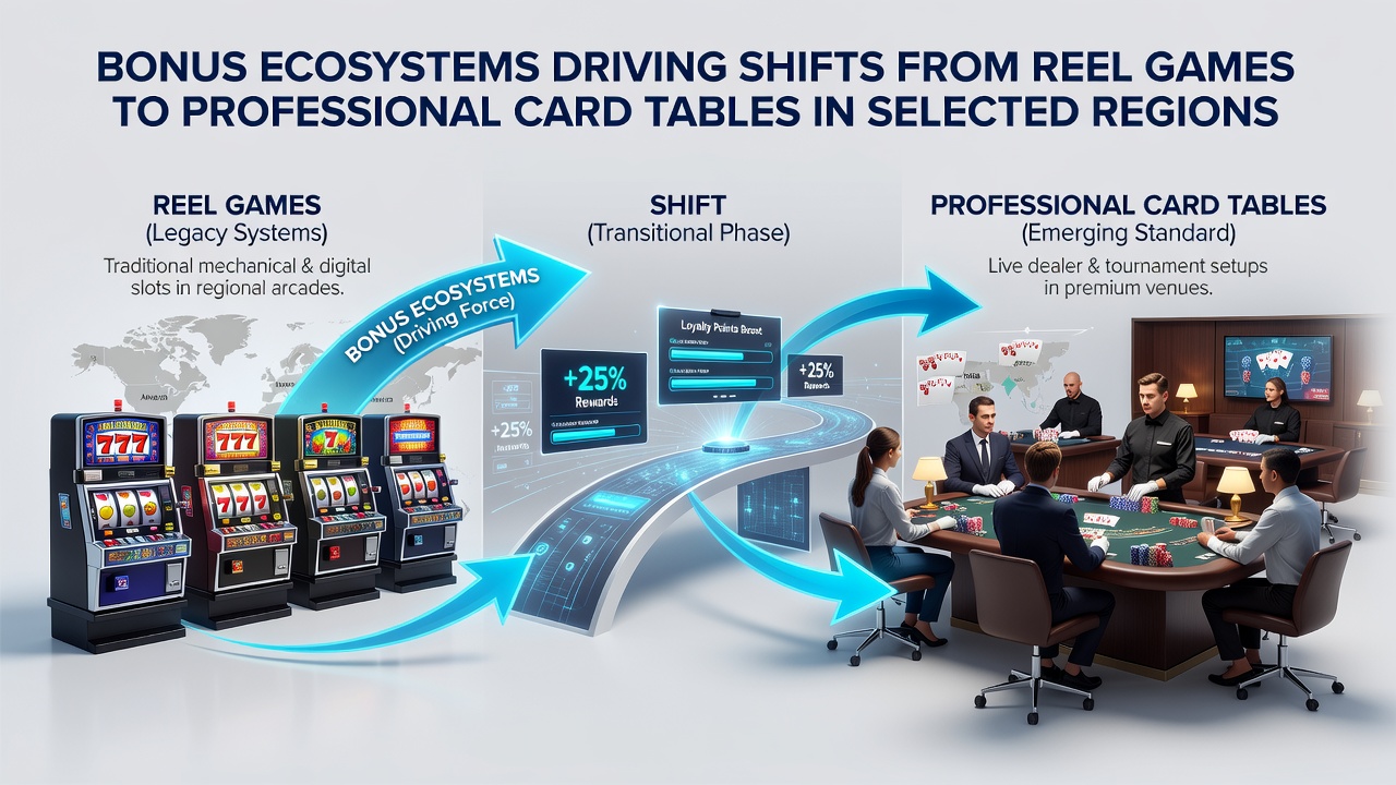 Karte mit Bonus-Strömen von Reel-Spielen zu Poker-Tischen in Europa