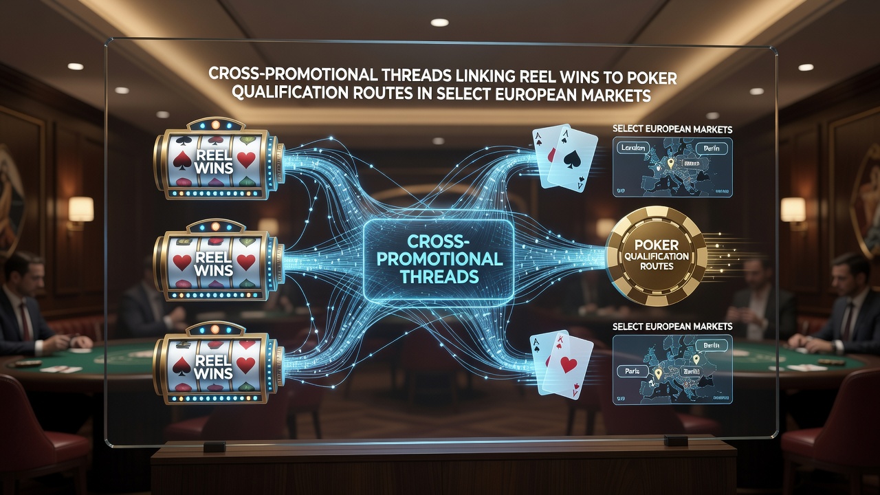 Detailansicht einer digitalen Poker-Qualifikationsroute mit Reel-Win-Bonus-Integration in einem europäischen Markt