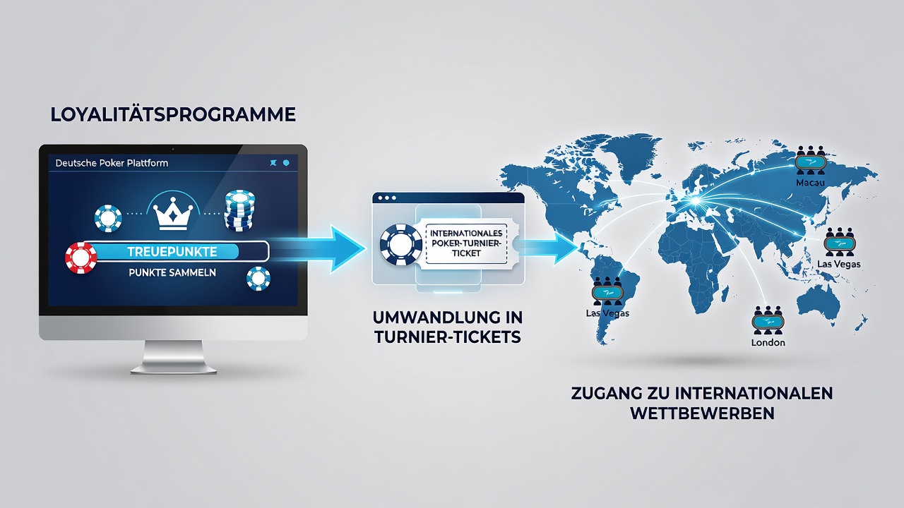 Spieler bei einem internationalen Poker-Event mit Fokus auf Qualifikation durch Treueprogramme