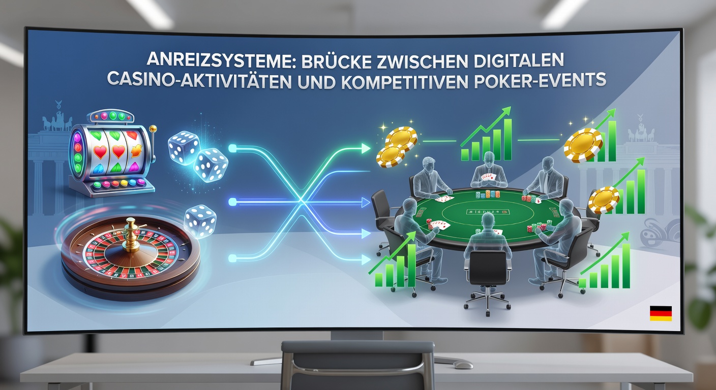 Illustration von Anreizflüssen zwischen Online-Casino und Poker-Turnieren