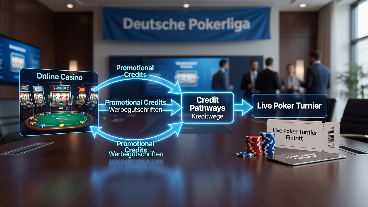 Darstellung von Spielerpfaden von Slots zu Poker-Events