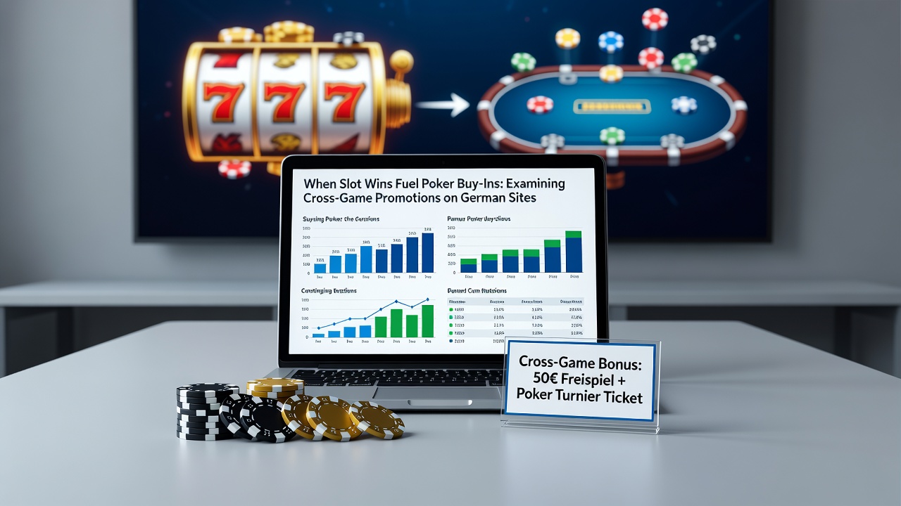 Grafische Übersicht von Bonus-Umwandlungen zwischen Slot-Gewinnen und Poker-Buy-Ins auf deutschen Sites